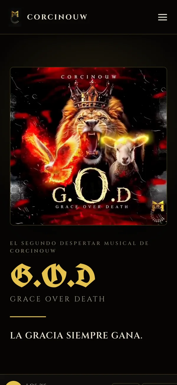 The G.O.D album page on a phone