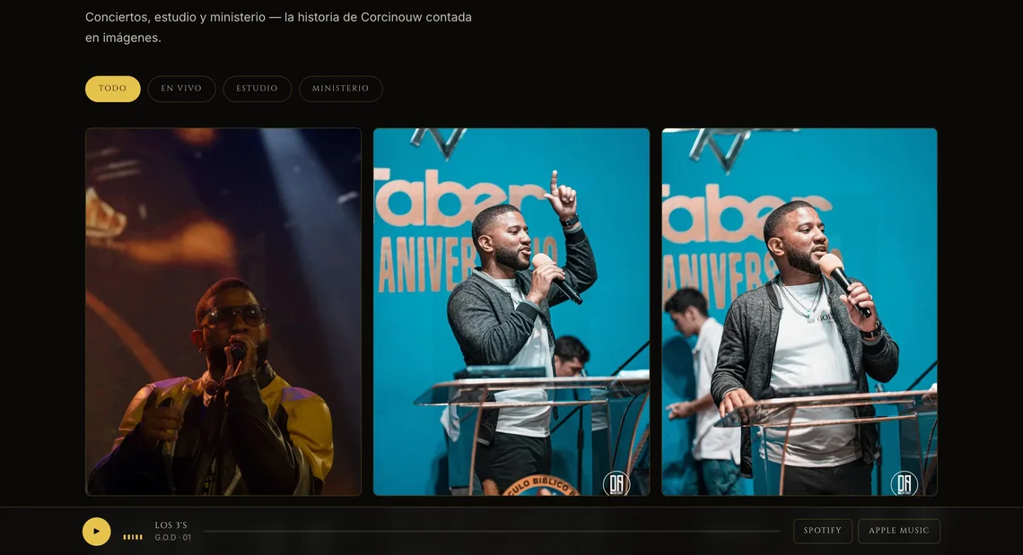 The gallery of concerts, studio, and ministry