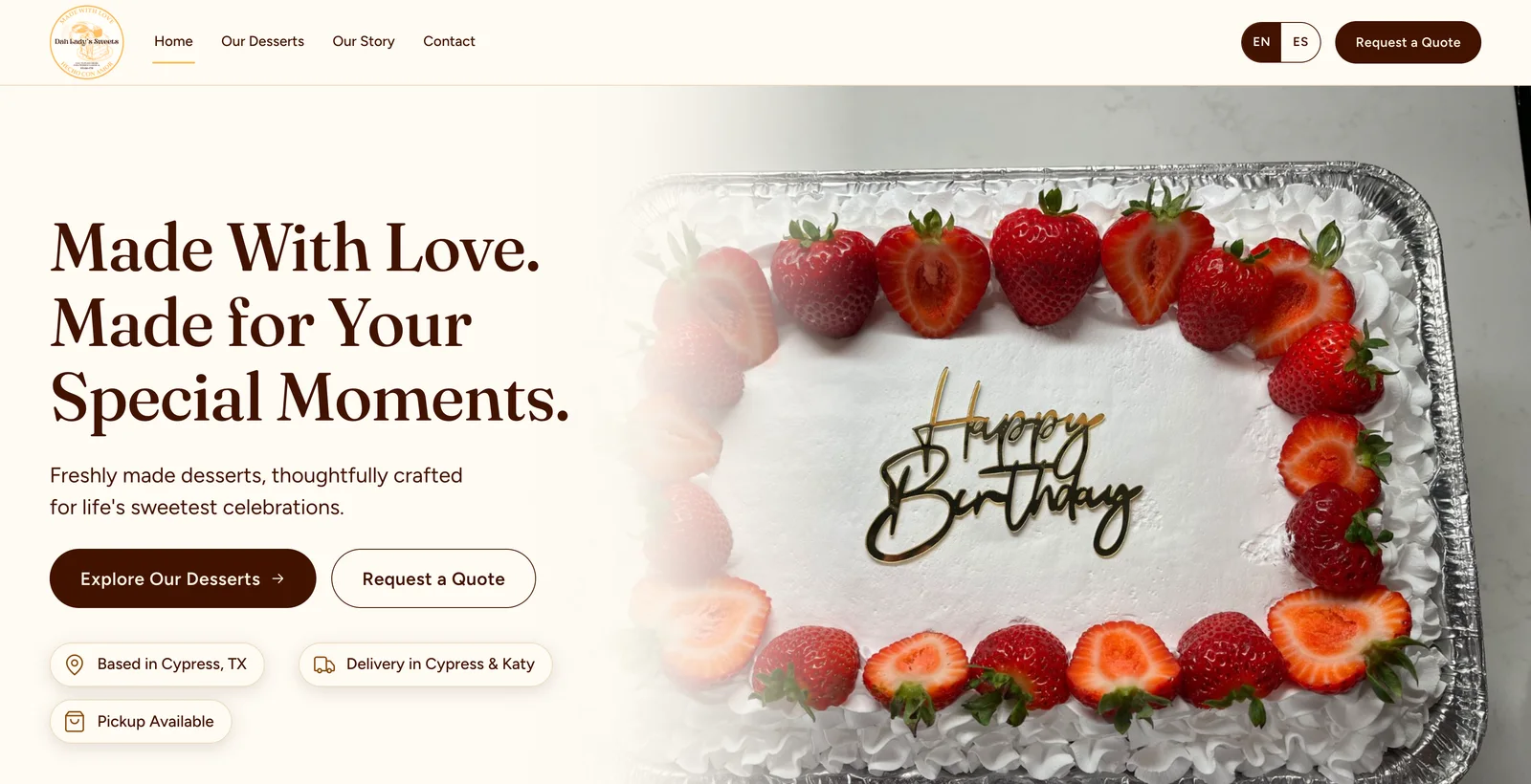 Dah Lady’s Sweets website