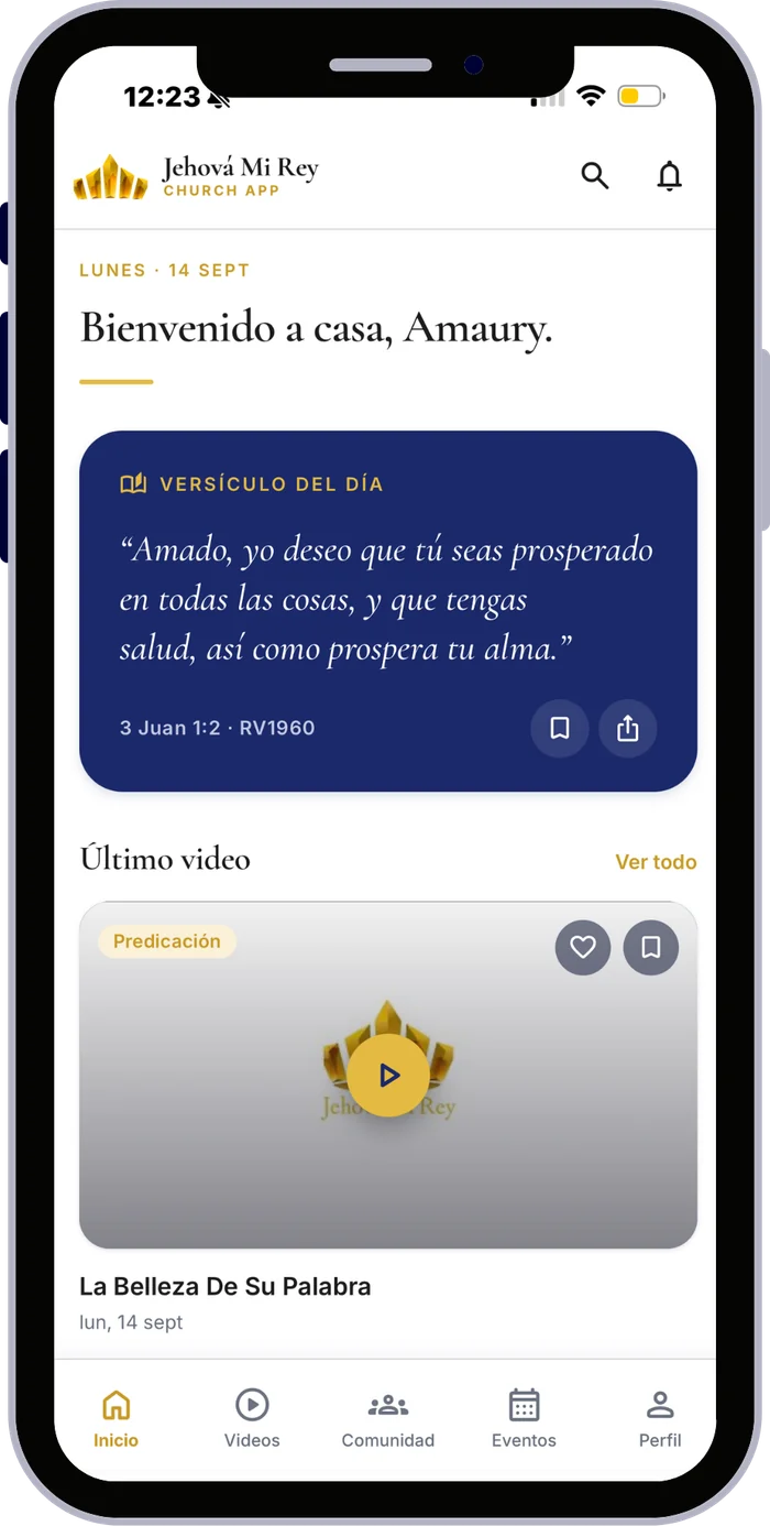App JMR — member app, daily devotional