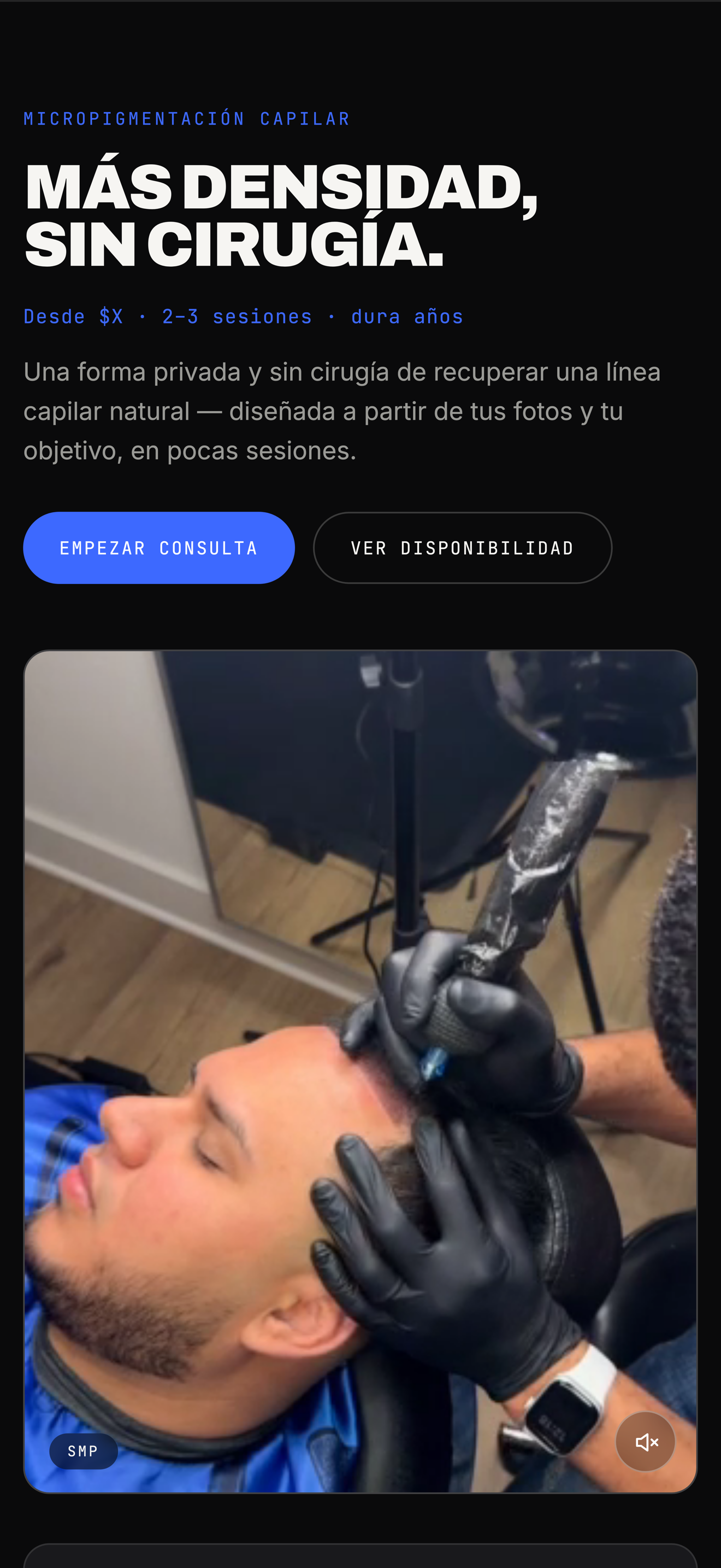 The SMP section of the live site on mobile