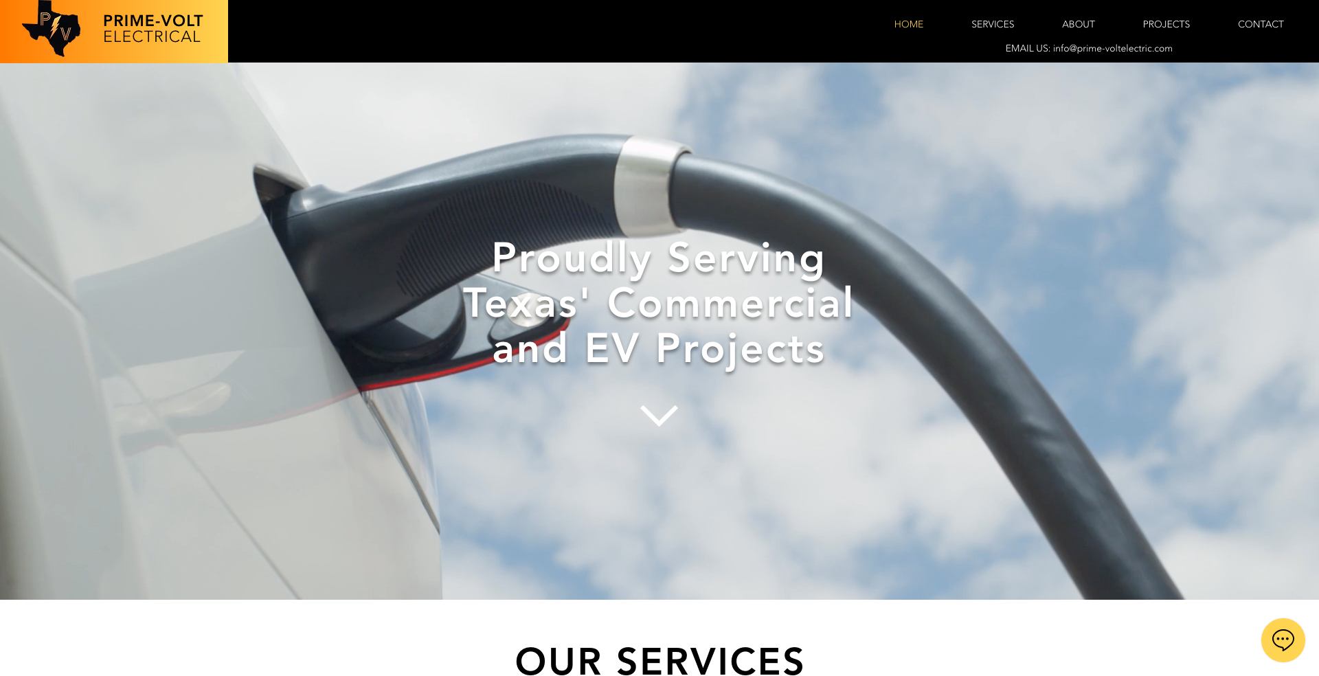 Prime-Volt Electrical homepage — live site